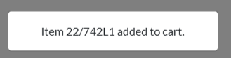item added popup